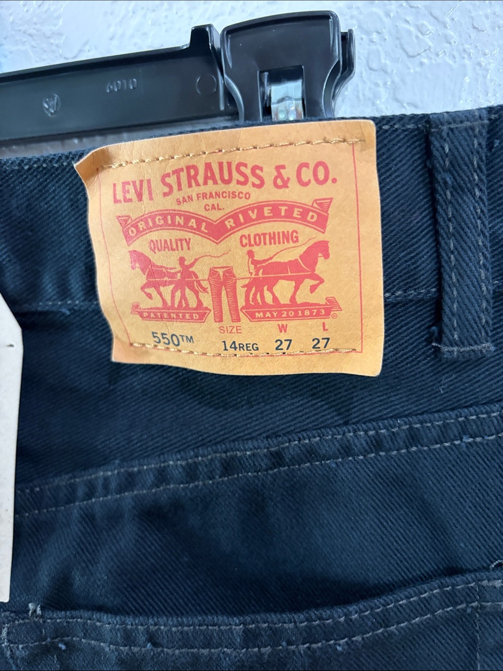 Levi's 550 Relaxed ,Loose through thigh tapered Leg ,Size 14Reg,Jeans in Black - Picture 5 of 17